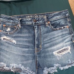 NEW darkwash denim short